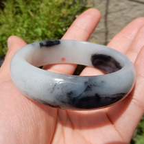 Dialect enterprise boutique leaky Yulong River Collectors grade ink sheep fat Yushan water landscape Blue and white seed bracelet F