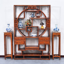 Bogu frame Full solid wood Chinese partition Antique furniture Multi-treasure cabinet display cabinet Antique rack shelf 1 3 meters