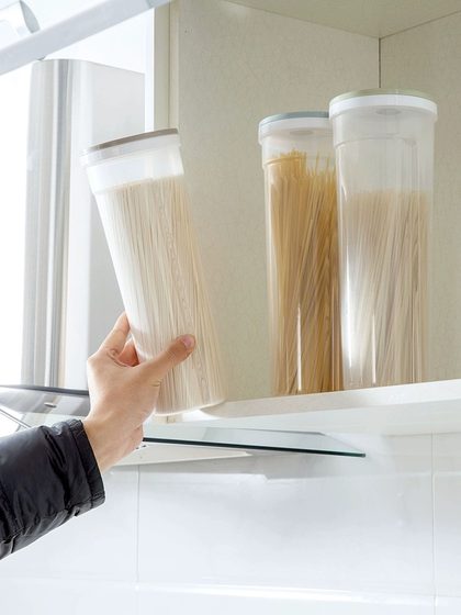 부엌 국수 상자, 곡물, 플라스틱 국수 상자, 가정용 대용량 식품 씰 저장 상자 용기 부엌 국수 상자, 곡물, 플라스틱 국수 상자, 가정용 대용량 식품 씰 저장 상자 용기