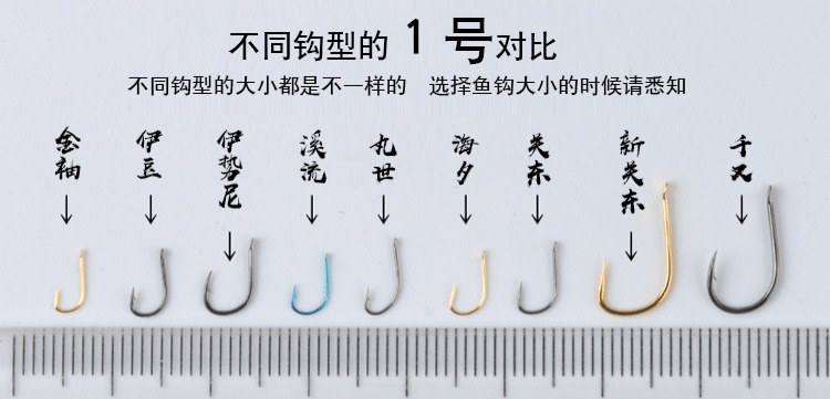 本武秋田狐鱼钩有倒刺钓鱼钩日本进口原装散钩鲫鱼小钩挂红虫包邮_7折