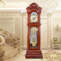 Polaris floor clock high-grade solid wood clock European fashion modern living room standing clock mechanical clock decorative clock
