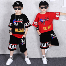 Fat Boy Summer Clothing Suit 2022 New 10 Ocean Gas 11 Plus Fat 12 Plus 13 Children fit 14-year-old Korean version online red