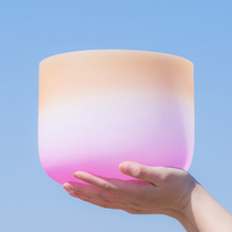 New Orange White Powder Crystal Bowl Meditation Buddha Song Bowl Sound Therapy Music Bowl Yoga