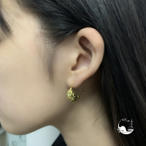 Silver plated gold-plated gold-plated moon earrings silver decoration