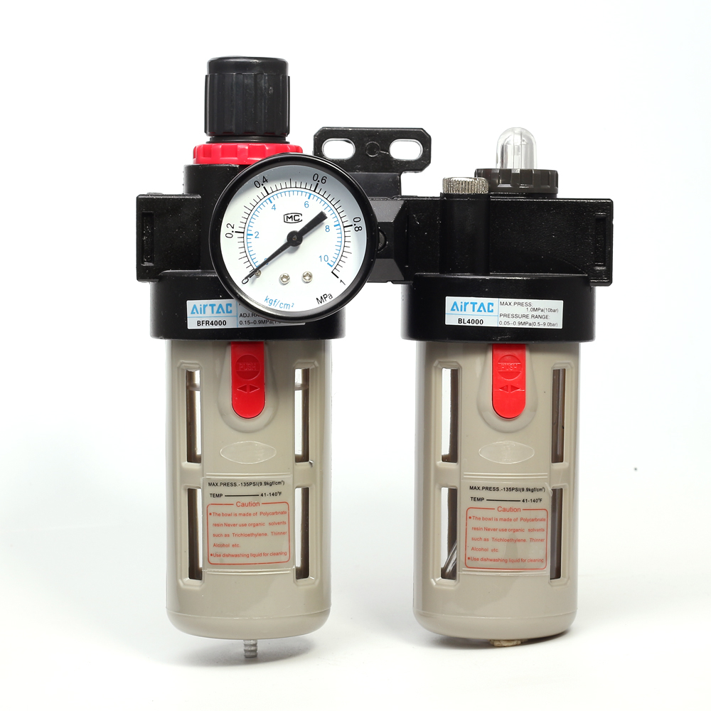 亚德客气泵双水格 油水分离器 二联空气过滤器bfr4000 bl4000