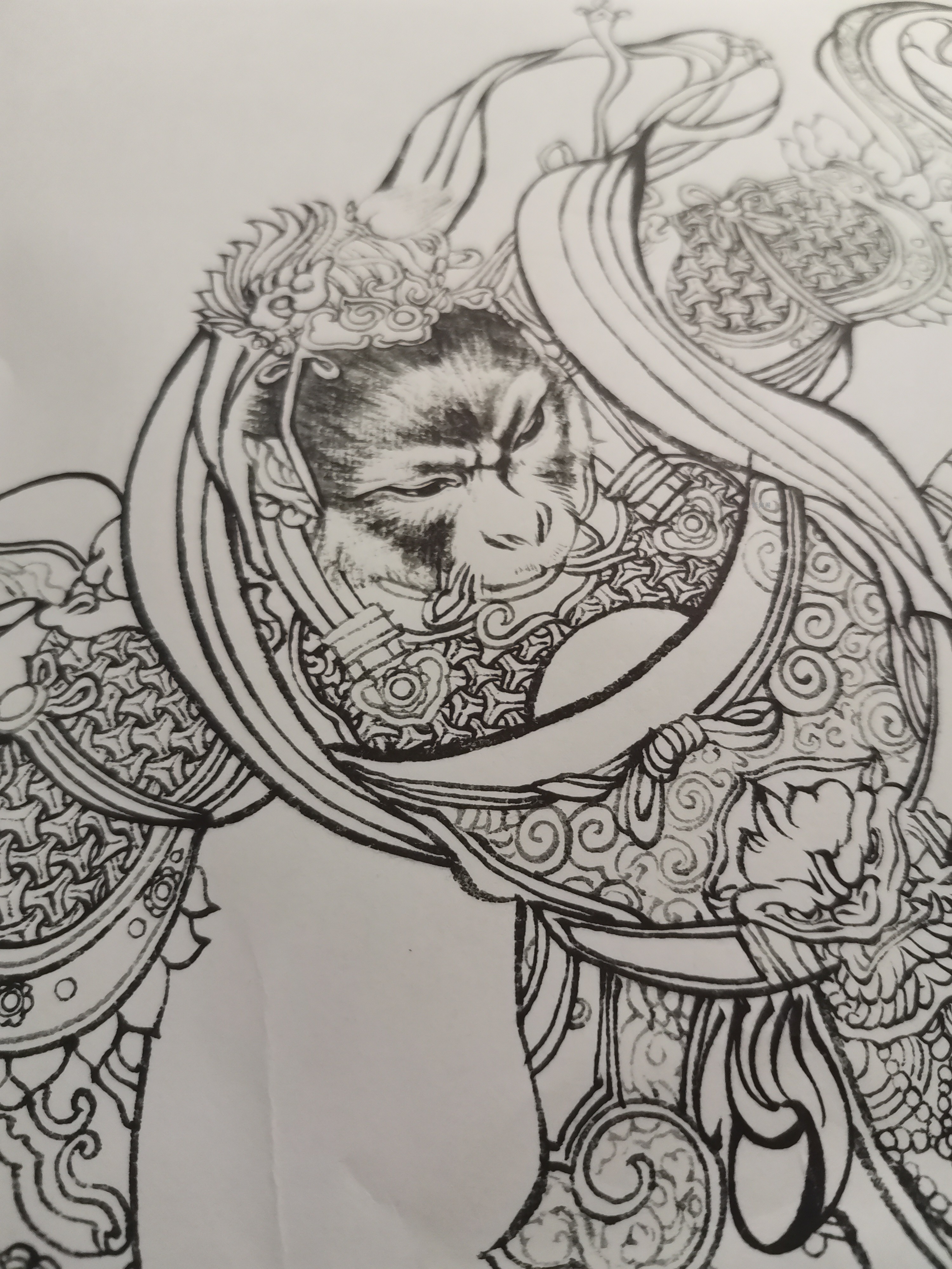 廷炜阁刘继卣闹天宫国画工笔画白描底稿高清大图西游记悟空临摹