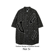 NaiSi's national tide was originally created in the summer of the European-American tide brand plaid with cedar male easing hip hop oversize street trend