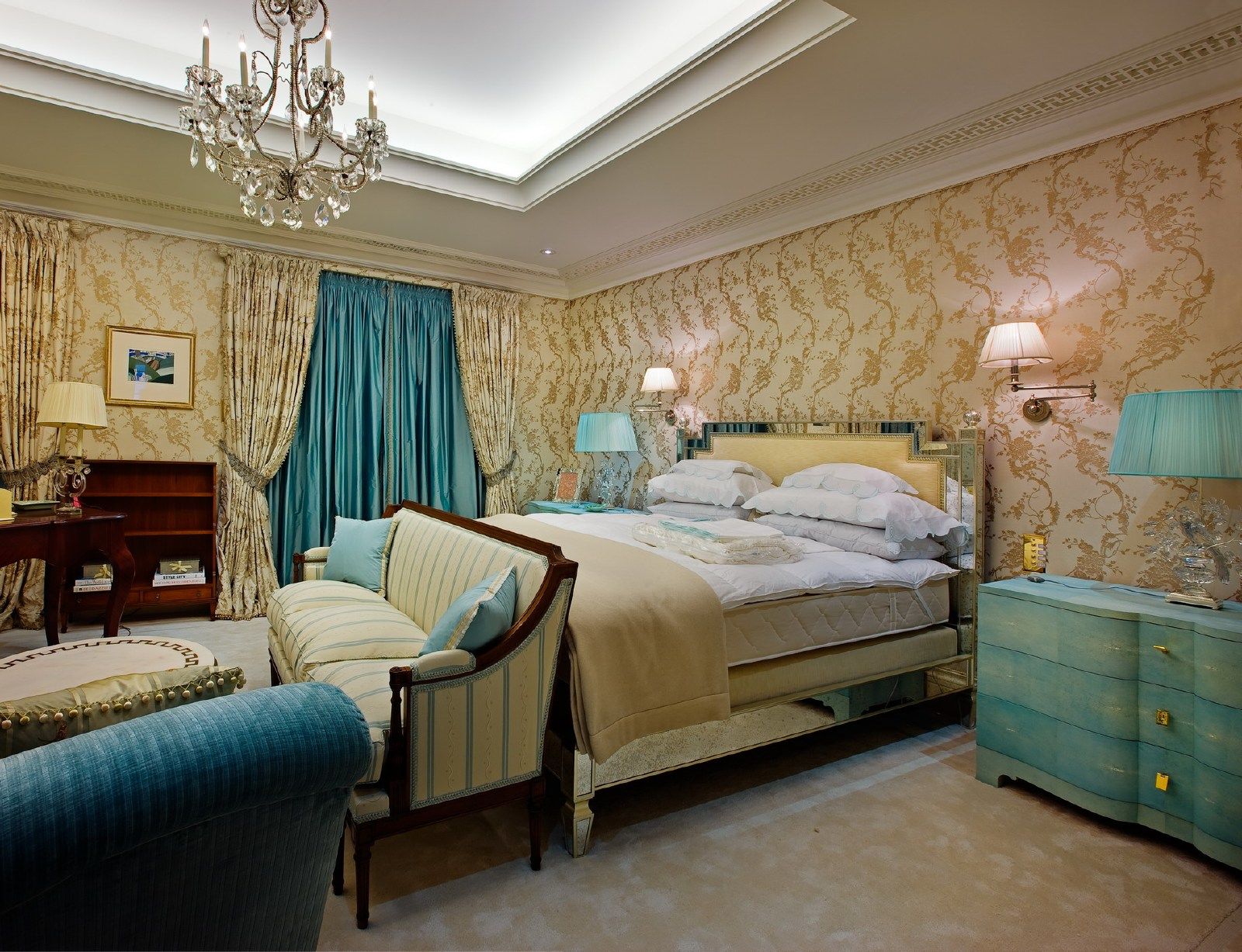 田园风格家装装修效果图室内房屋卧室客厅装潢设计图片婚房样板房