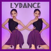 LYDIANCE Latin Practice Pants Dance Practice Suit Womens Inclined Shoulder Blouses Lace Skirt Dance Suit Women Children