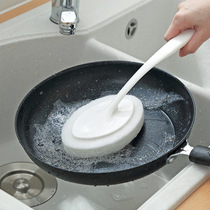 Sponge brush cleaning decontamination and descaling pot brush plain ribbon handle Sponge wipe bathtub cleaning brush floor brush