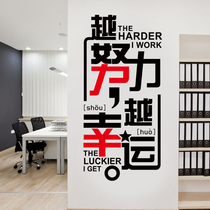 7086 The more effort the more fortunate the office company Corporate Business Inspiring Cultural Background Sticker School Placement