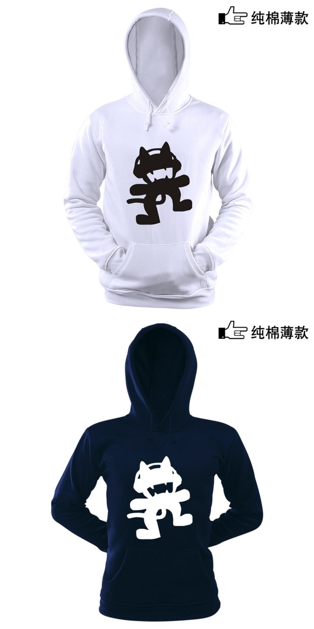 怪猫厂 s厂牌 monstercat dj电音潮牌衣服男女大码连帽套头卫衣潮_7折