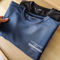 Cabbage price high elastic Roman cloth This fabric is too comfortable autumn and winter new mens round neck pullover sweater