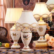 Modern ceramic durable high-end creative European-style American-style bedroom bedside lamp luxury table lamp simple lamp energy-saving horse