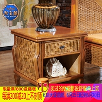 Rattan choreography head cabinet Teng bedroom with drawer-type hotel engineering Vine Art Furniture Locker Vine choreography head cabinet