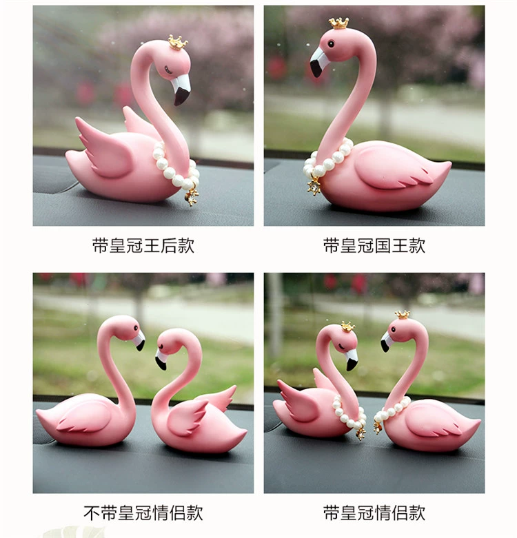 Sáng tạo mới flamingo đồ trang trí xe dễ thương búp bê phụ kiện xe hơi phụ kiện xe hơi xe phụ kiện xe hơi trang trí taplo ô tô đẹp