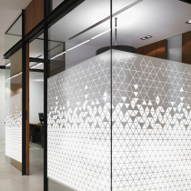 Creative Custom Decorative Anticollision Waist Line Light Transmission Opaque Frosted Film Office Static Sticker glass sticker door stickers