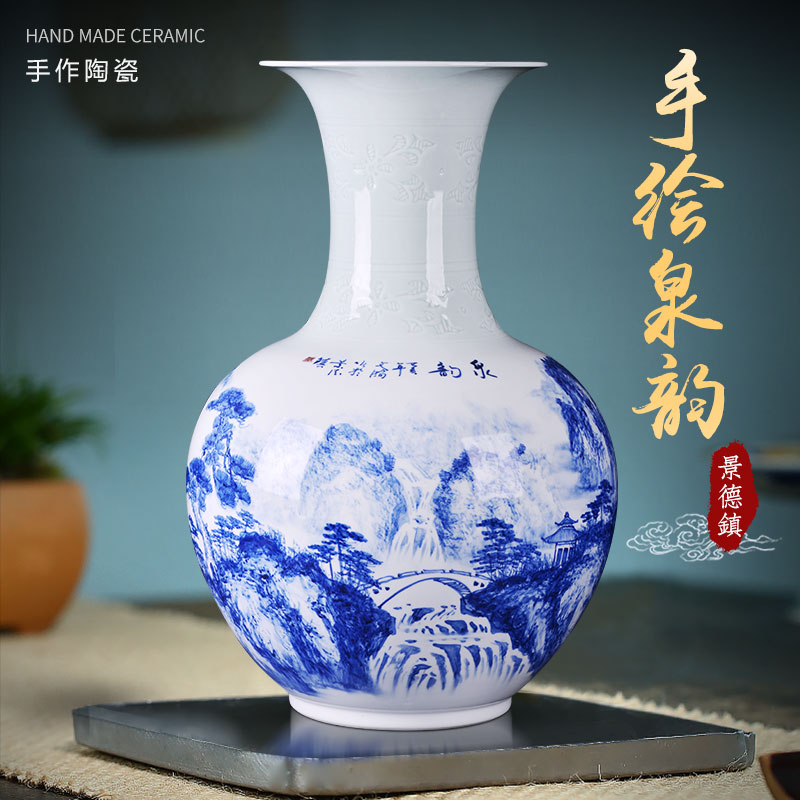 Chinese jingdezhen ceramics vase hand - made the design home sitting room adornment porcelain flower arranging TV ark, furnishing articles