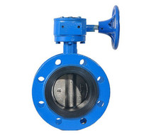 Jiangsu Huliang Turbine Flange Butterfly Valve D371X-16 Soft Seal Manual Butterfly Valve DN80 100 Ductile Iron