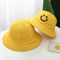 Kindergarten small yellow hat custom logo Mens and womens childrens hats parent-child sunscreen shade breathable primary school fisherman hat