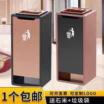 Hotel trash can lobby vertical stainless steel high-end hotel Hall ktv office corridor elevator entrance love pie