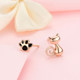 Trendy Acer Fun-Cute Claw Teacup Cat Red 18K Gold Stud Earrings Rose Gold Earrings Female Color Gold Earrings J F Trendy Acer Fun-Cute Claw Teacup Cat Red 18K Gold Stud Earrings Rose Gold Earrings Female Color Gold Earrings J F