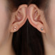 Trendy Acer Fun-Cute Claw Teacup Cat Red 18K Gold Stud Earrings Rose Gold Earrings Female Color Gold Earrings J F Trendy Acer Fun-Cute Claw Teacup Cat Red 18K Gold Stud Earrings Rose Gold Earrings Female Color Gold Earrings J F