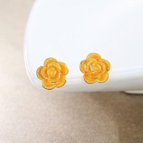 Trendy Acer Gorgeous Flower Gold Earrings Earrings Women's Pure Gold Earrings Ear Hooks for Mother-in-law Pricing E Trendy Acer Gorgeous Flower Gold Earrings Earrings Women's Pure Gold Earrings Ear Hooks for Mother-in-law Pricing E