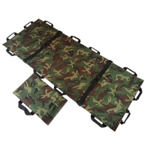 Reinforced solid soft stretcher folding multi-function thickening simple household single frame first aid up and down the building stretcher cloth