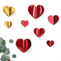 Three-dimensional love pendant wedding decoration New year shop hanging ornaments Chinese Valentines Day confession proposal birthday festival scene layout