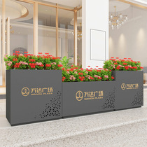 Outdoor wrought iron combination flower box municipal flower stand flower bed fence partition flower pot cafe sales department flower trough customization