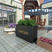 Outdoor wrought iron flower box combination Floor flower trough partition greening flower bed Municipal Garden Street flower pot fence customization