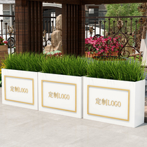Iron outdoor flower box courtyard flower stand outdoor partition municipal road hotel flower trough landscaping flower bed customization