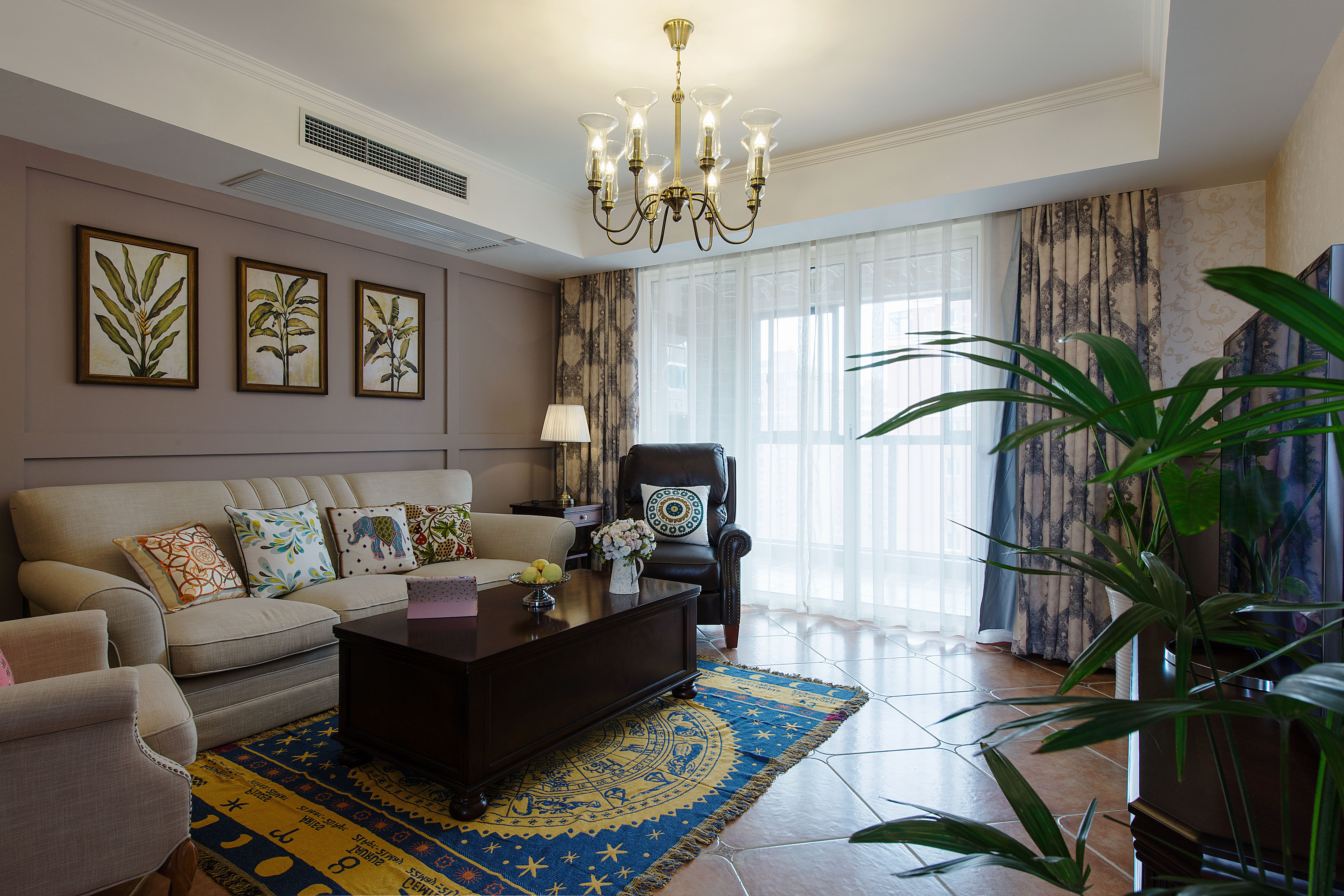 美式风格现代美式乡村田园实景家庭装修设计参考资料无水印效果图