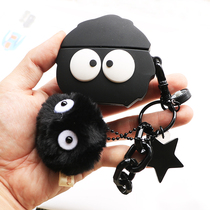 Airpodspro protective sheath Coal Ball Pendant 1 2 Generation Applicable Apple 3 generation Bluetooth headphone shell Silicone Cover Tide Woman