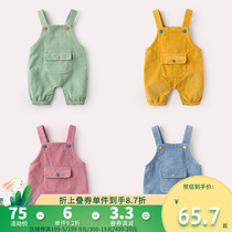 Baby Strap Pants Spring and Autumn Pure Cotton Griff Woman Spring Pants New male Spring Child Leisure Pants