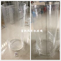 Acrylic bucket water cylinder with graduated plexiglass water tank with engraved scale drain valve cover transparent