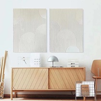 Nordic modern pure hand-painted oil painting living room porch abstract three-dimensional texture decorative painting minimalist hotel bed and breakfast hanging painting