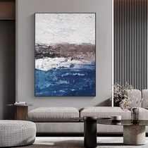 Pure hand-painted oil painting large size light luxury landing living room porch sofa three-dimensional decorative painting abstract modern hanging painting