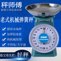 Pan says 20 kg home pointer says tray scale old plate round spring says 5kg disc 10 retro