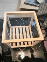 Nordic shelf floor side cabinet storage rack table ins simple bedside table solid wood Nordic bedroom accessories