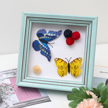 Baby handfoot print photo frame derived paper frame Sulan white specimen frame nail art frame forever flower frame