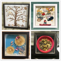 Large-size specimen stereo frame thickened and deepened stereoscopic frame hand and foot ink frame button picture frame forever flower frame