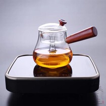 New Chinese solid wood side to heat-resistant glass thickened tea steamer steam teapot electric pottery stove tea kettle