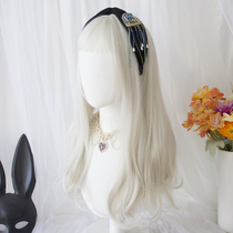 Also cute Lolita wig lolita female soft girl hot girl white original Cebu with white hair long hair long curly hair
