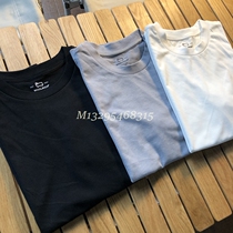 Japanese wool rich mens and womens mixed fiber antibacterial and deodorant function round neck quick-drying short-sleeved Tee