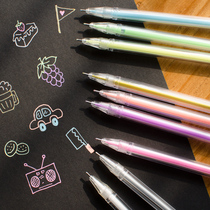 Creative hipster Highlight Handheld Pen Simple Color Water Chalk Black Card Special Marker Pen Hand Painted Painting Brush