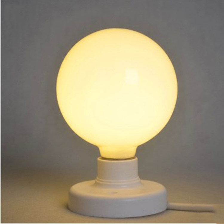 e27螺口球泡灯螺旋灯座圆形家用明装节能灯底座