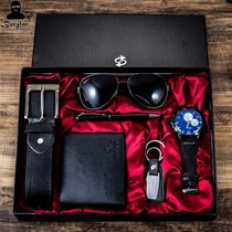 Luxury Gift Box for men Sunglasses Belt Watch Wallet 6 set