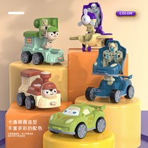 Toy car Boy car toy airplane train children toy return inertia 2021 2-year-old baby resistant to fall